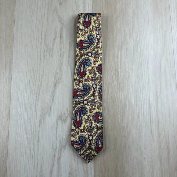 Polo By Ralph Lauren Mens Multicolor Paisley Print Designer Board Tie 58x35 In - Picture 1 of 13